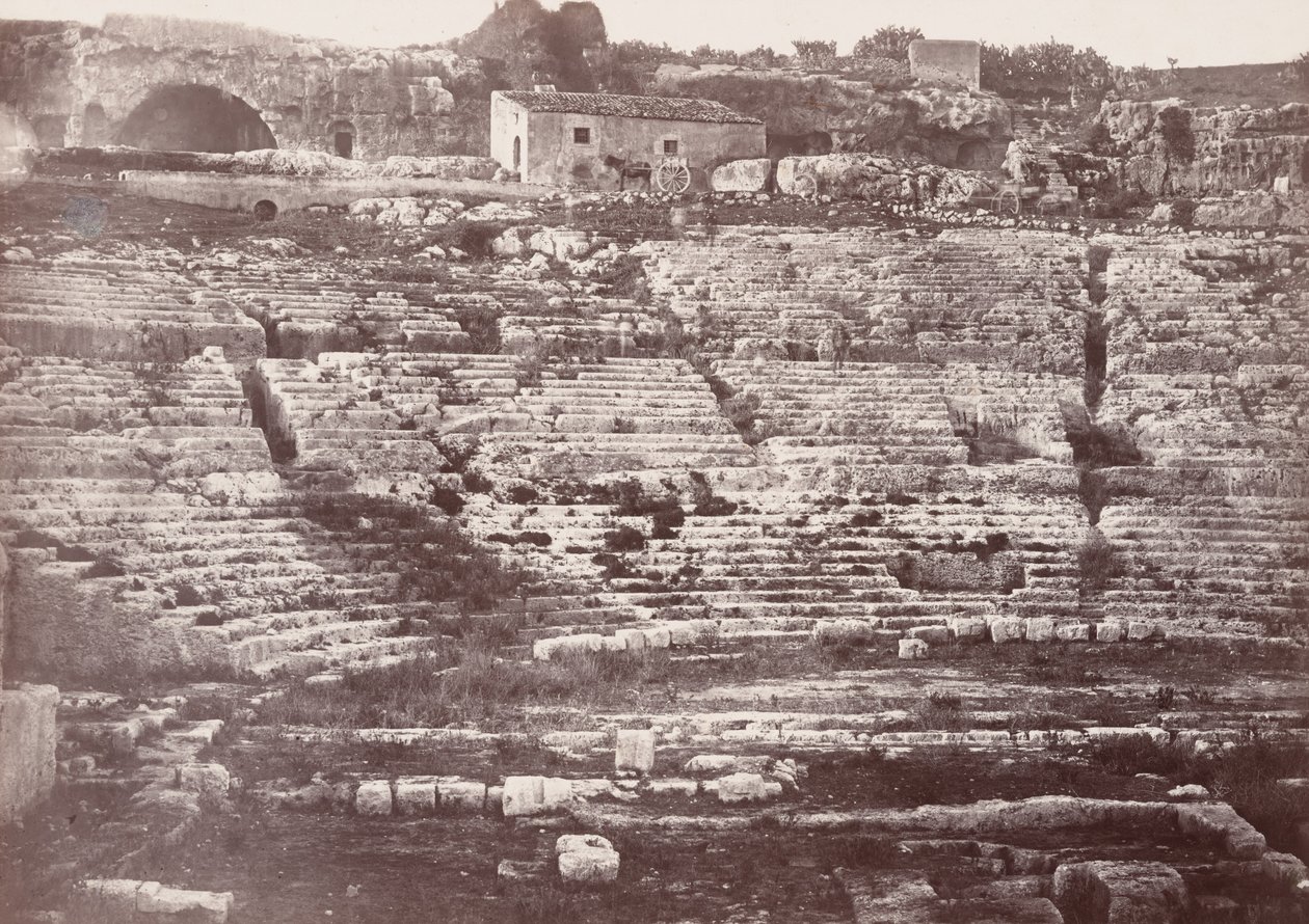 Amphitheatre of Syracuse, 1865 by Paul Berthier