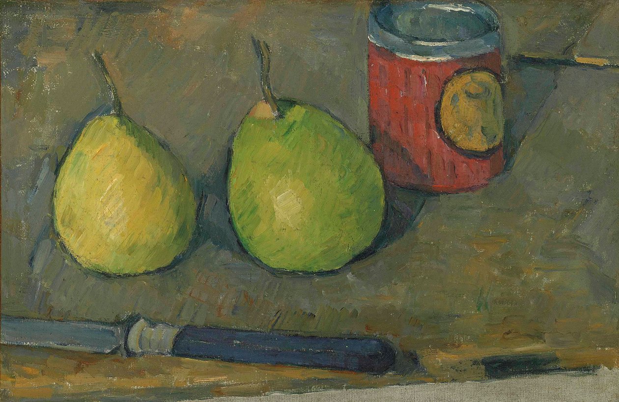 Pears and knife by Paul Cézanne