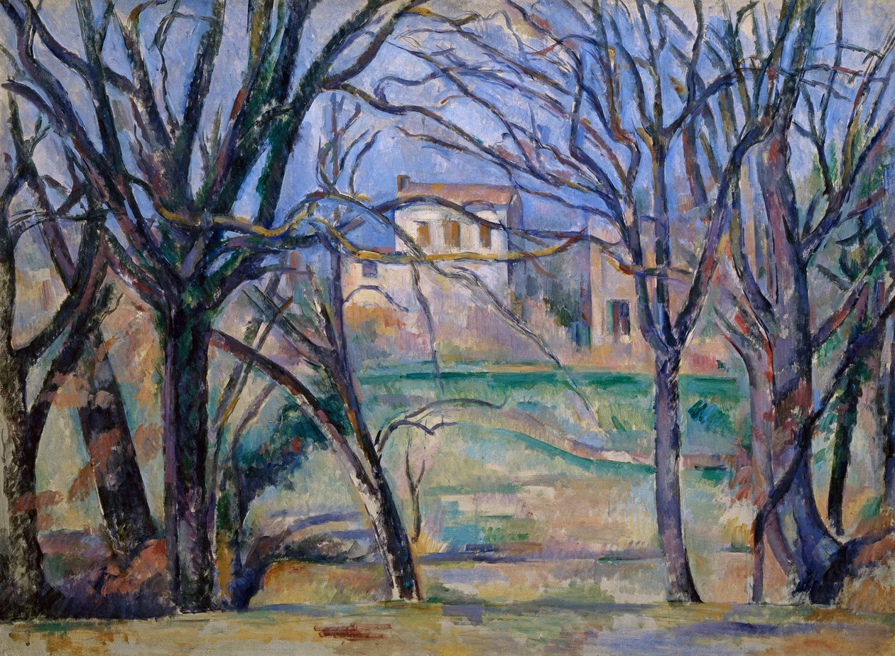 Trees and Houses by Paul Cézanne