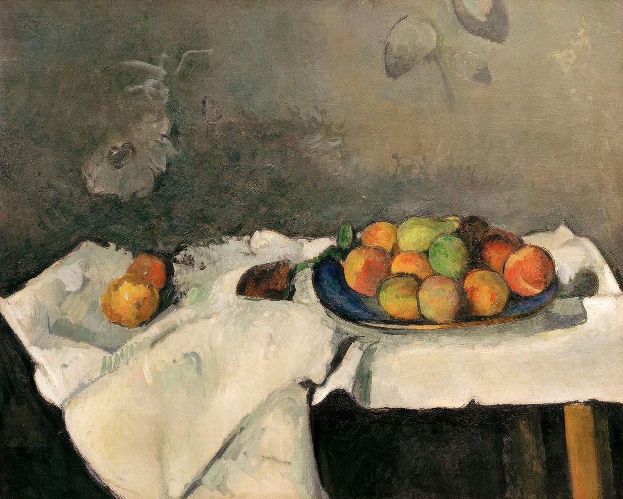 Plate of Peaches by Paul Cézanne