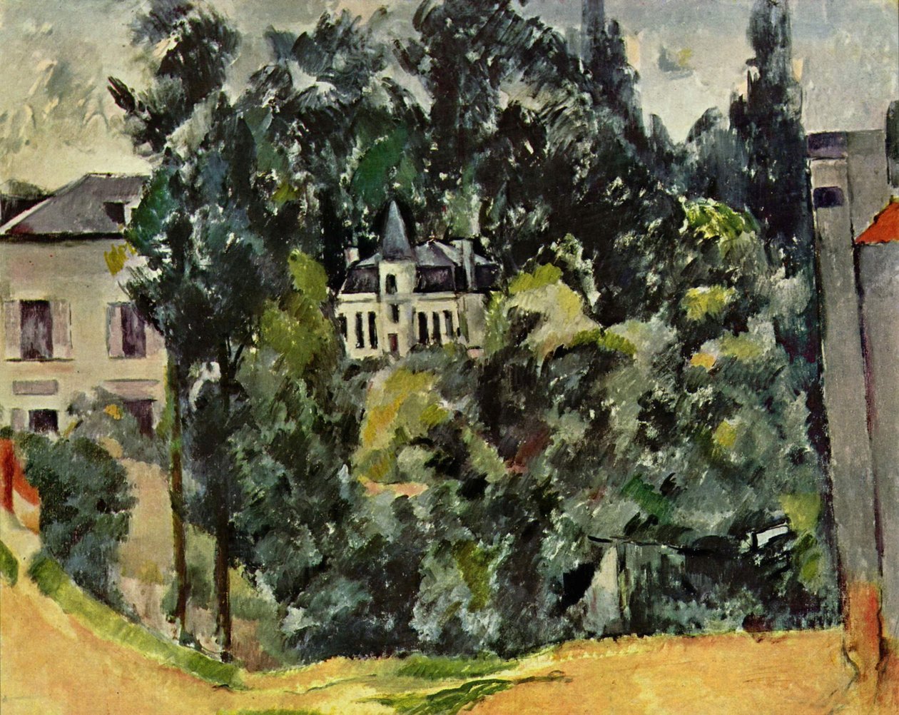 Château Near Paris by Paul Cézanne