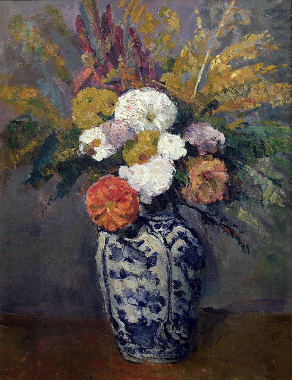 Dahlias, c.1873 by Paul Cézanne