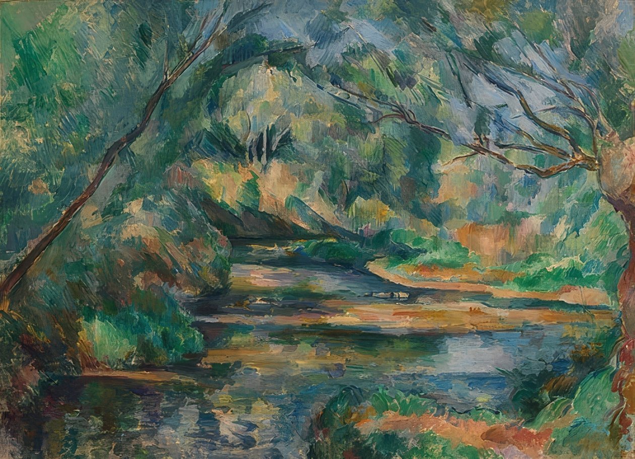 The Brook. c1895-1900 by Paul Cézanne