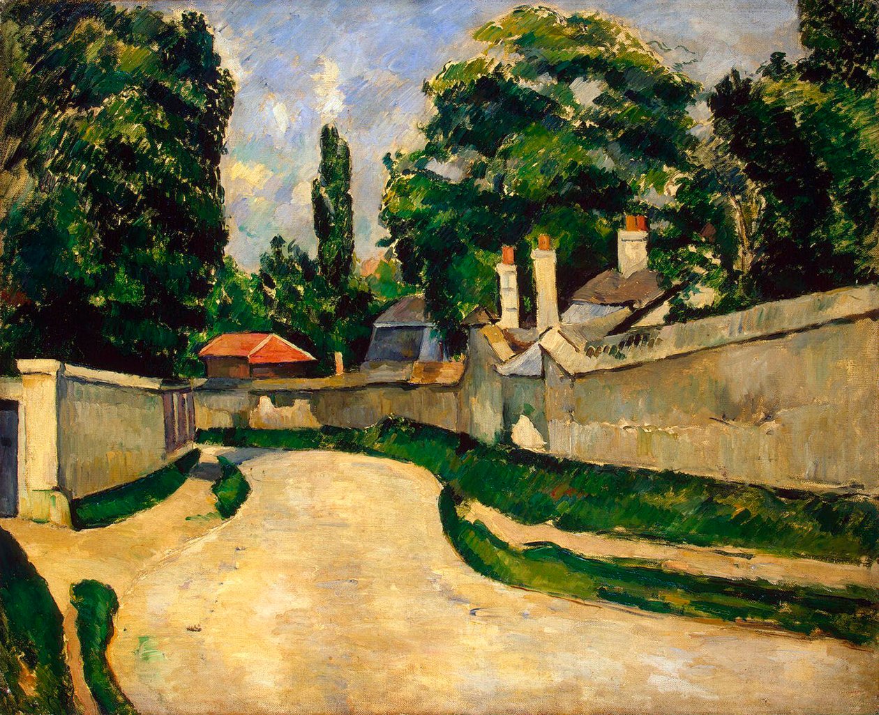 Houses Along a Road by Paul Cézanne
