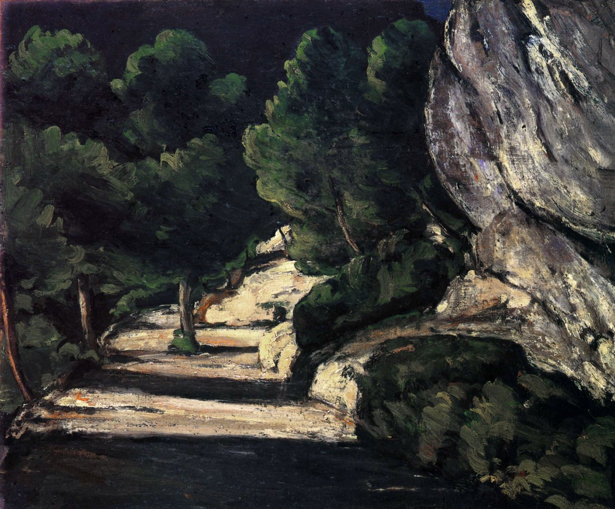 The Forest Road by Paul Cézanne