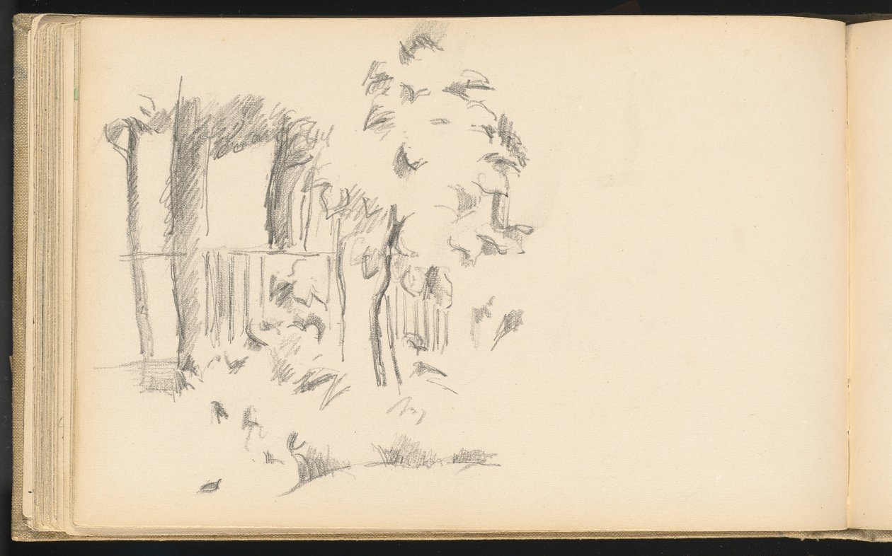 Near the Pool at Jas de Bouffan by Paul Cézanne