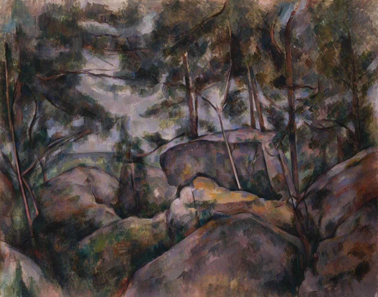 Rocks in the Forest by Paul Cézanne