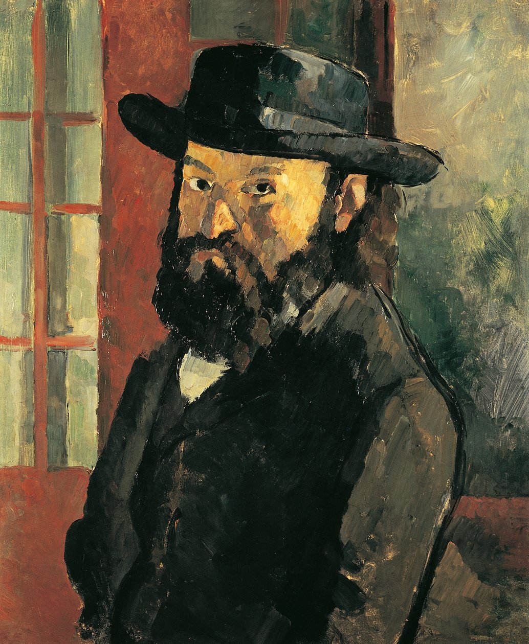 Self-Portrait with hat by Paul Cézanne