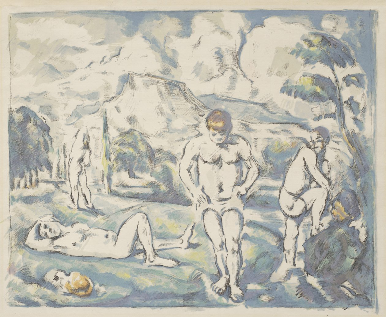The Bathers: Large Plate by Paul Cézanne