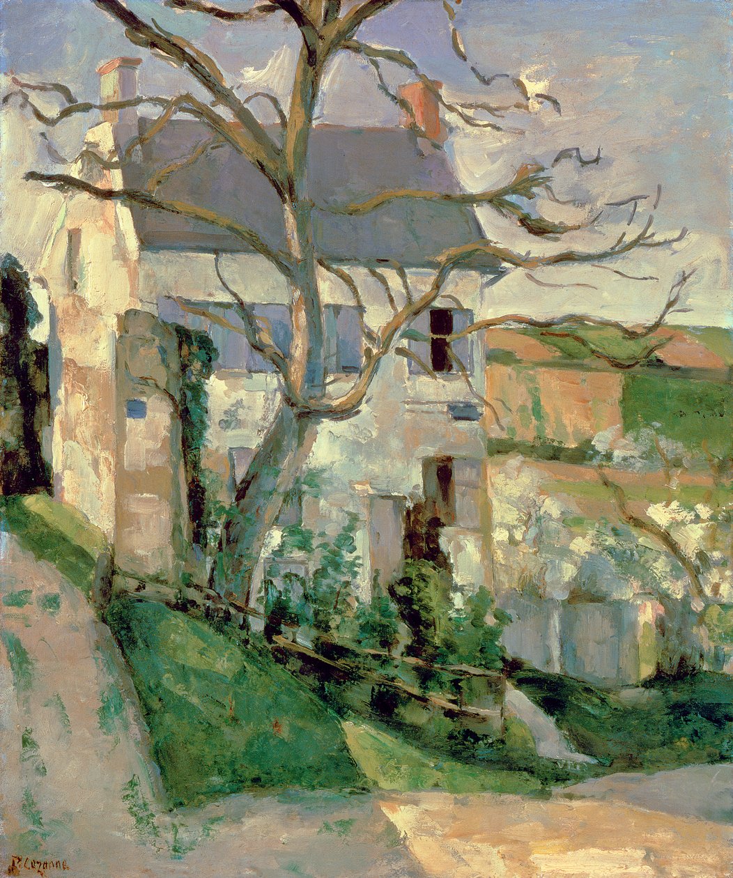The House and the Tree by Paul Cézanne