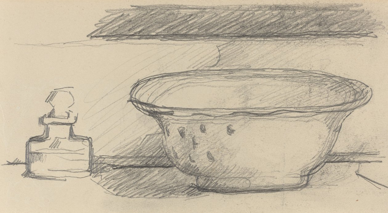 Wash Basin and Scent Bottle [recto] by Paul Cézanne