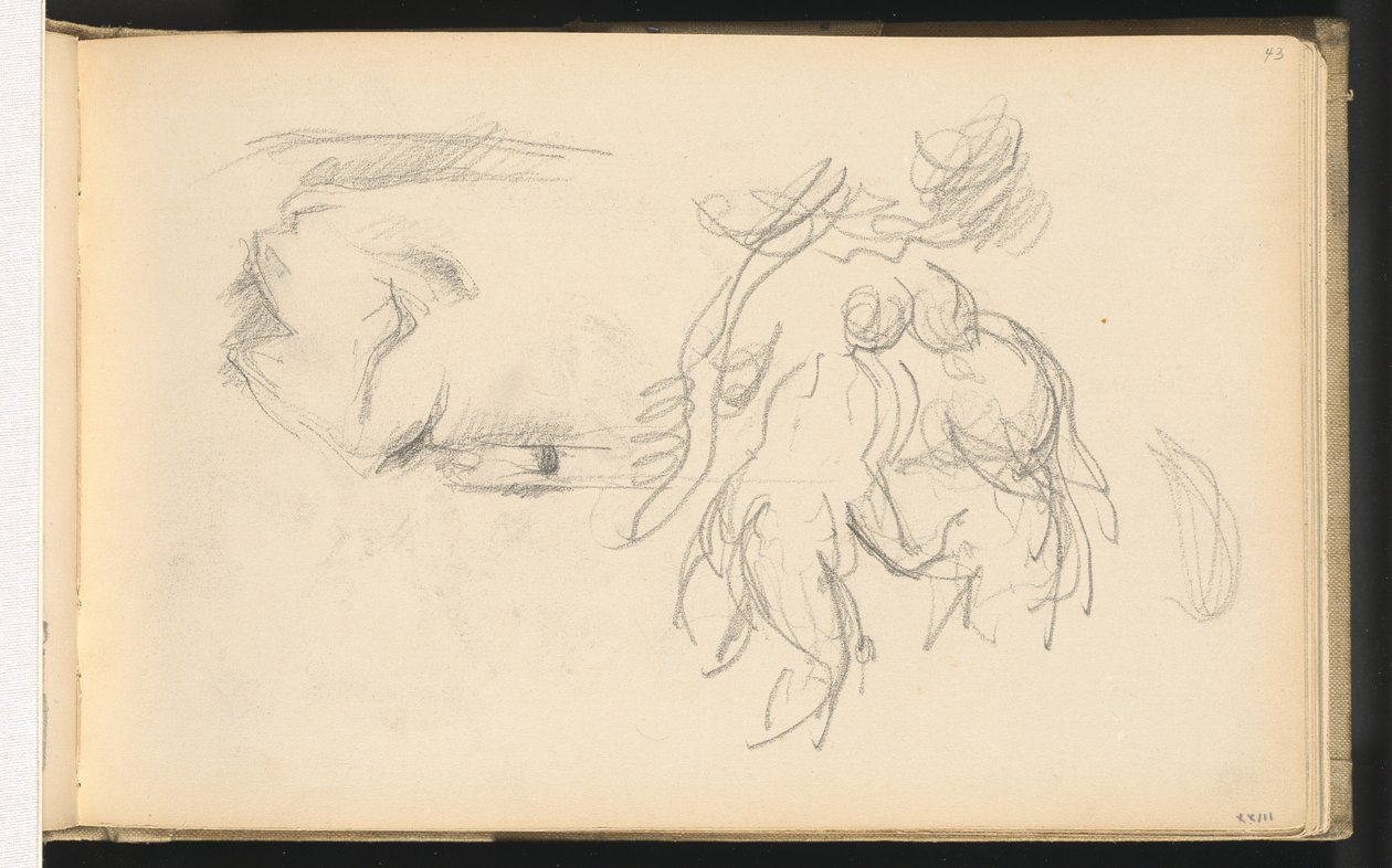 Women Bathers and a Roll of Paper by Paul Cézanne
