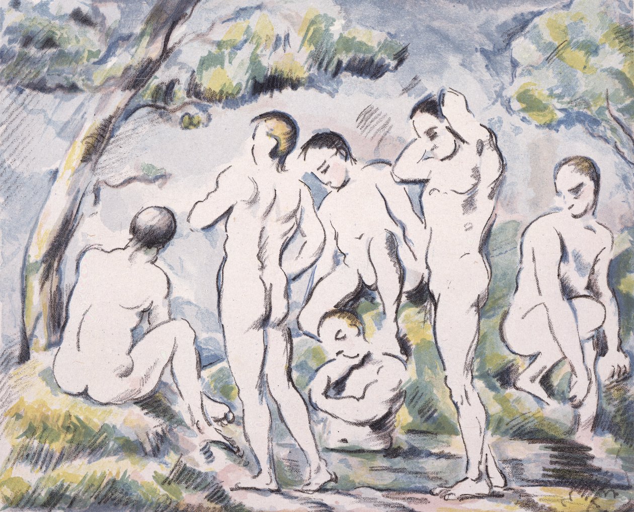 The Small Bathers by Paul Cézanne, Auguste Clot