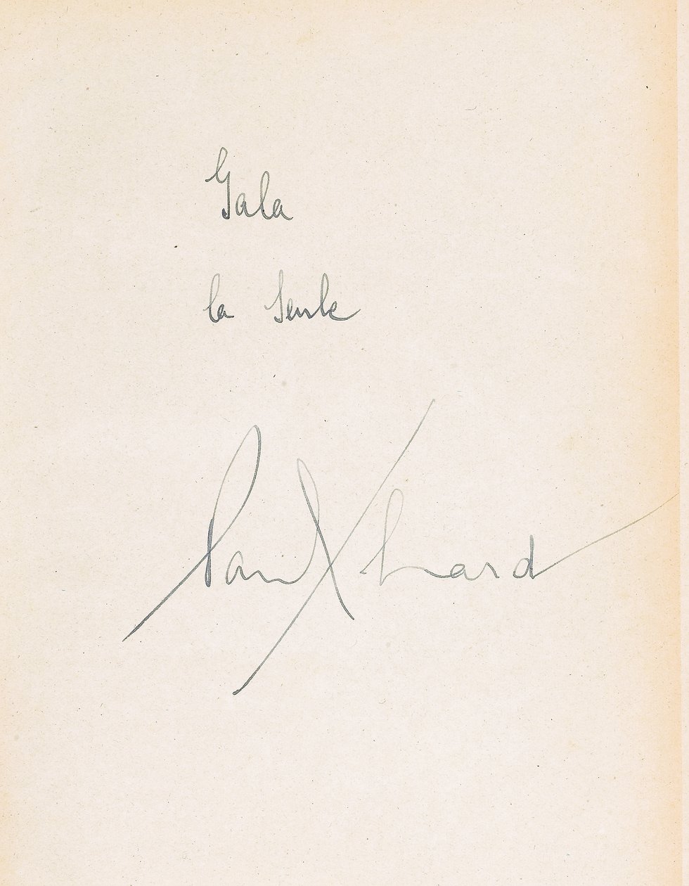 Handwritten Dedication in L
