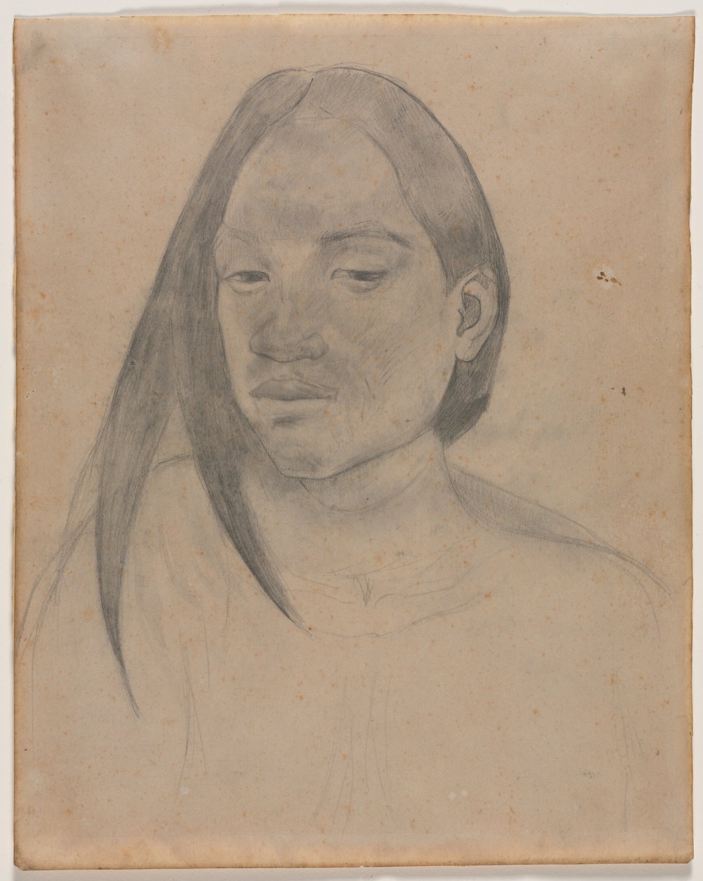 Head of a Tahitian Woman by Paul Gauguin