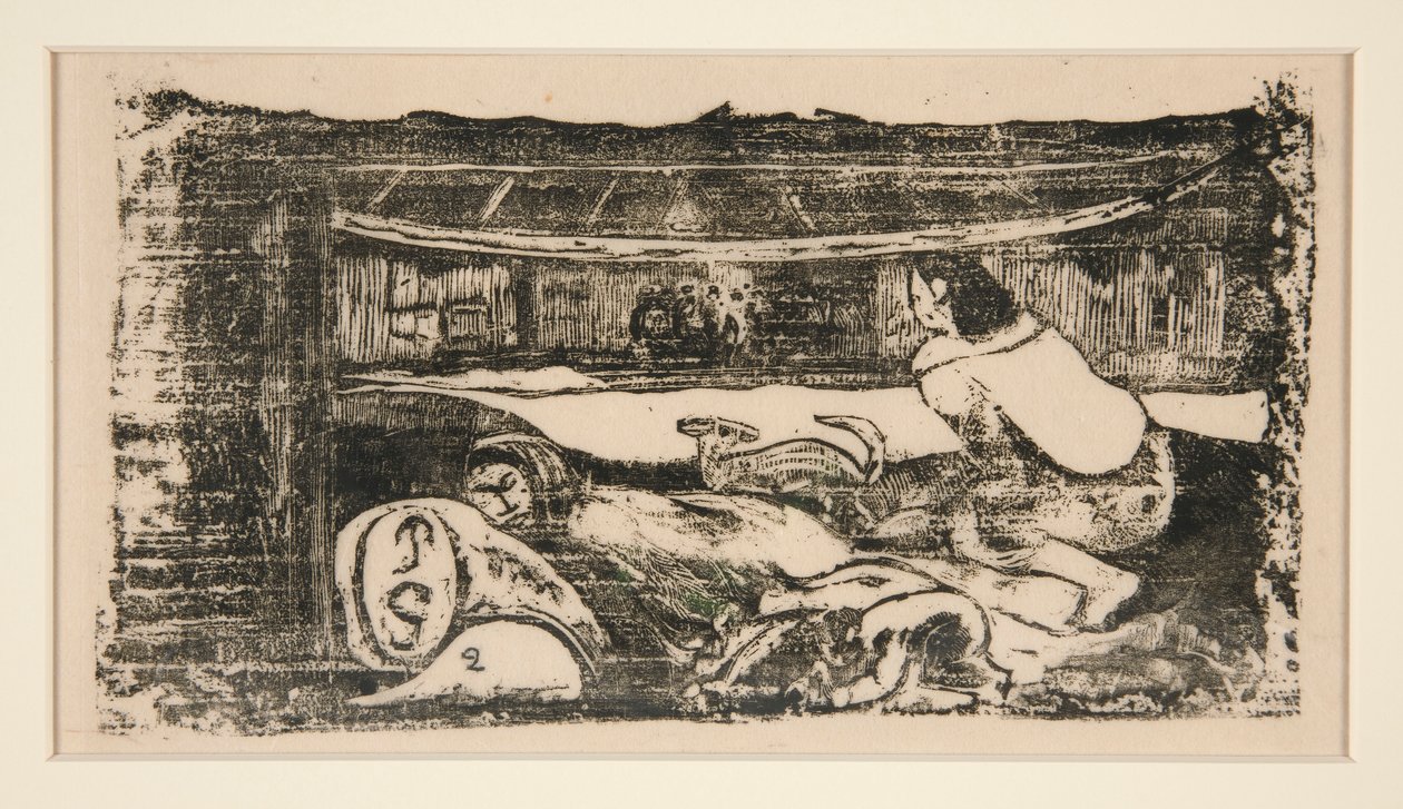 Interior of a Hut by Paul Gauguin
