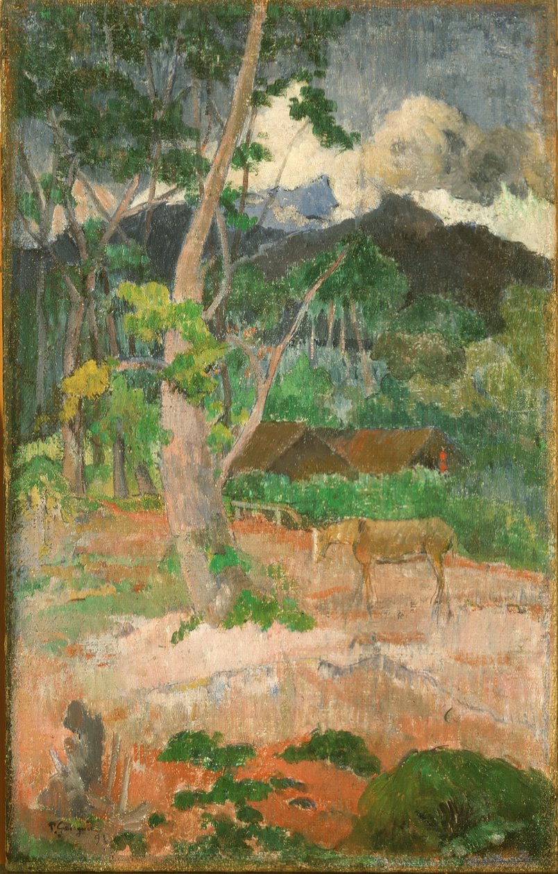 Landscape with a Horse by Paul Gauguin