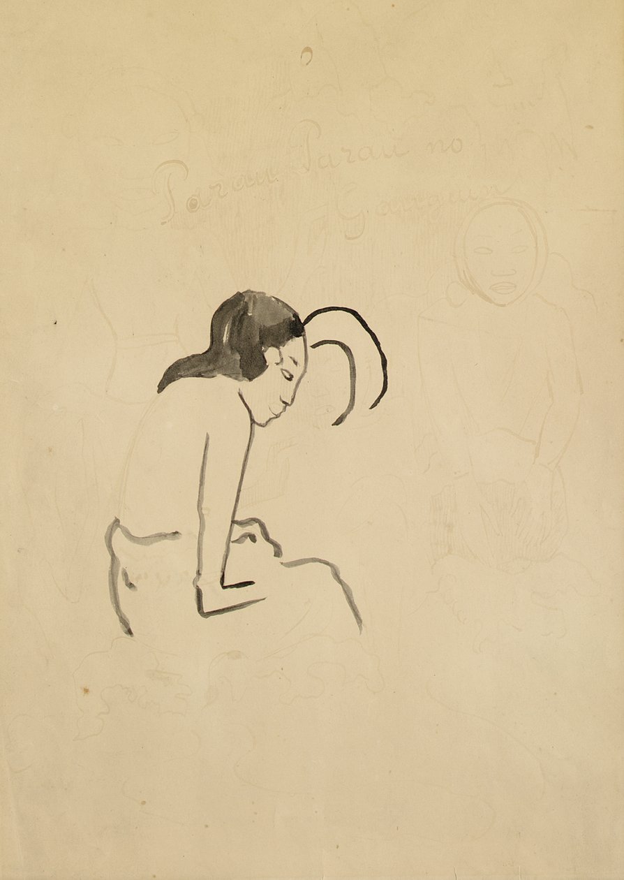 Parau Parau by Paul Gauguin