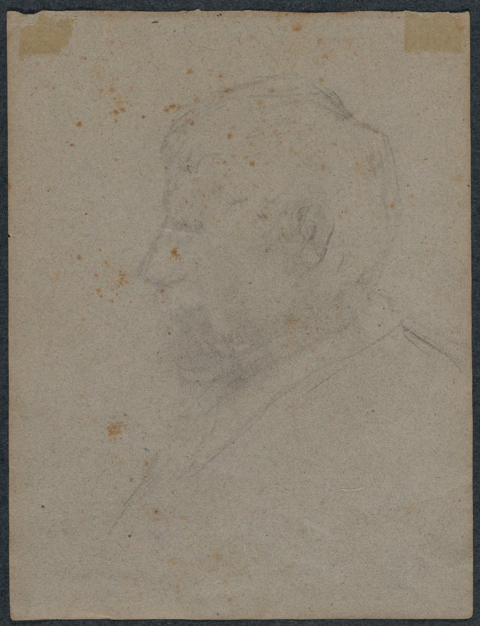 Profile Bust of a Man (verso) by Paul Gauguin