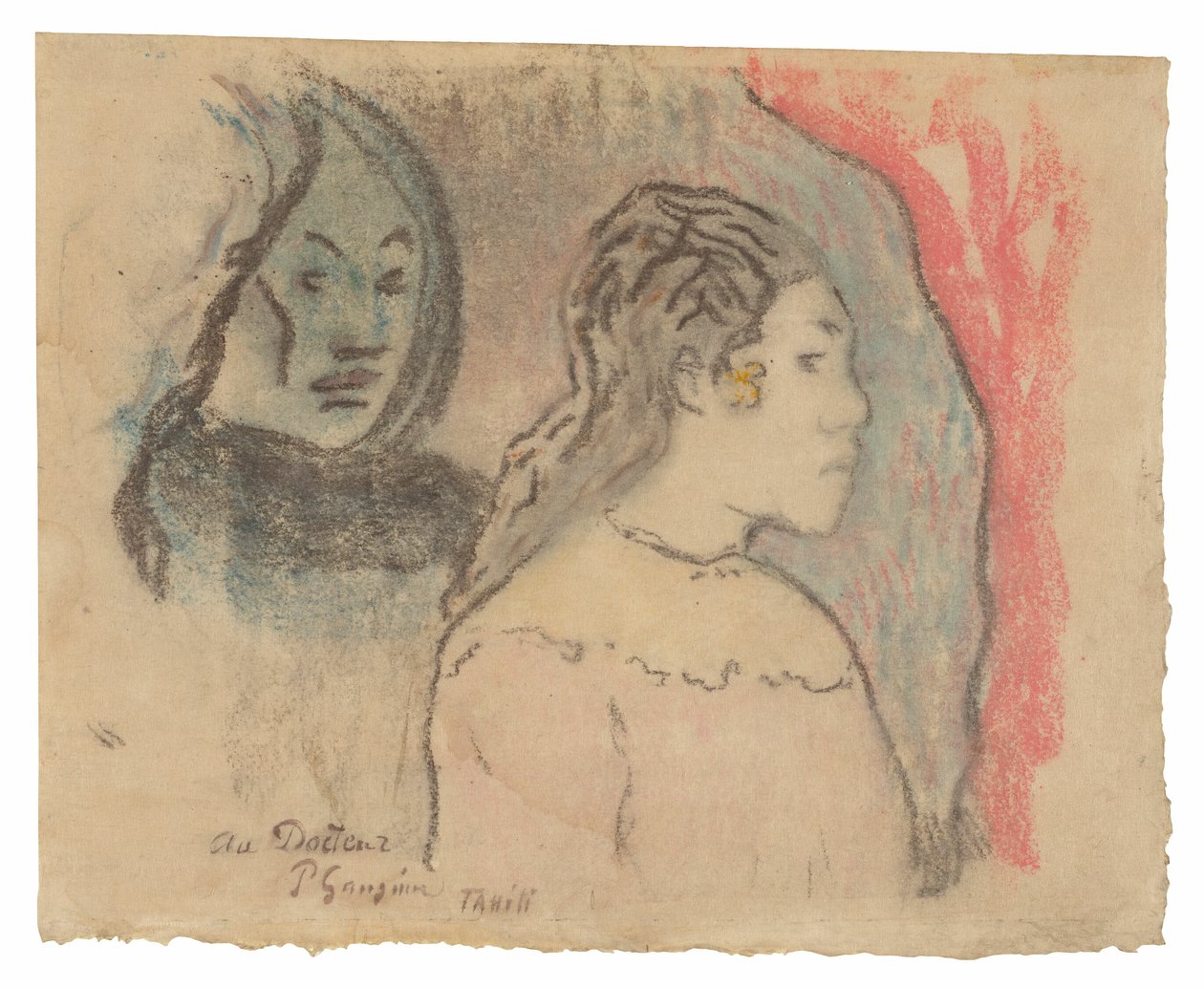 Study of Tahitian Heads by Paul Gauguin