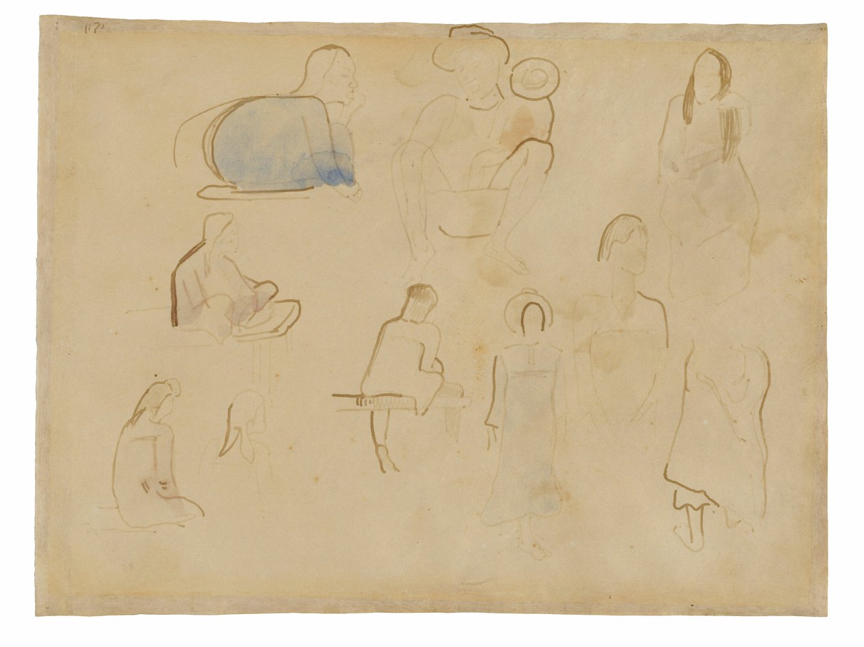 Ten Studies of Tahitian Figures by Paul Gauguin