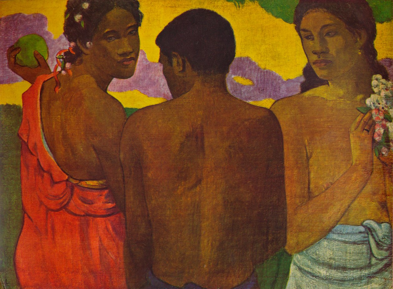 Three Tahitians by Paul Gauguin