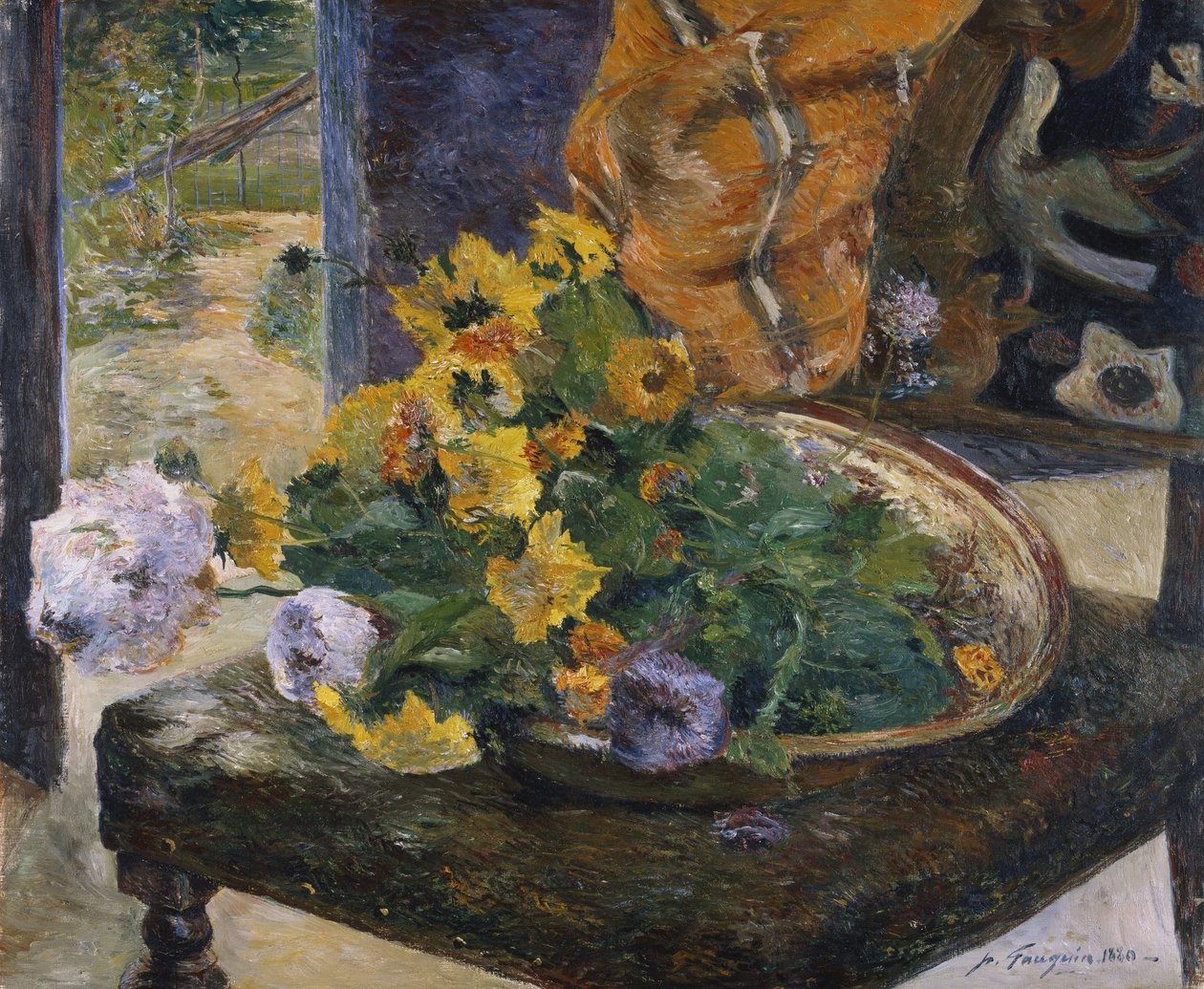 To Make a Bouquet by Paul Gauguin