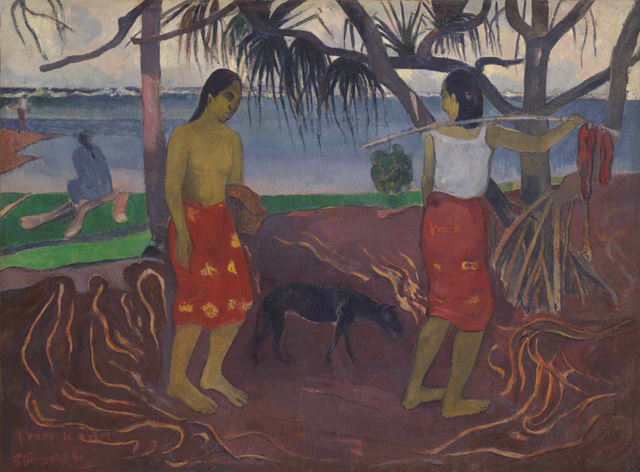 Under the Pandanus (I Raro te Oviri) by Paul Gauguin