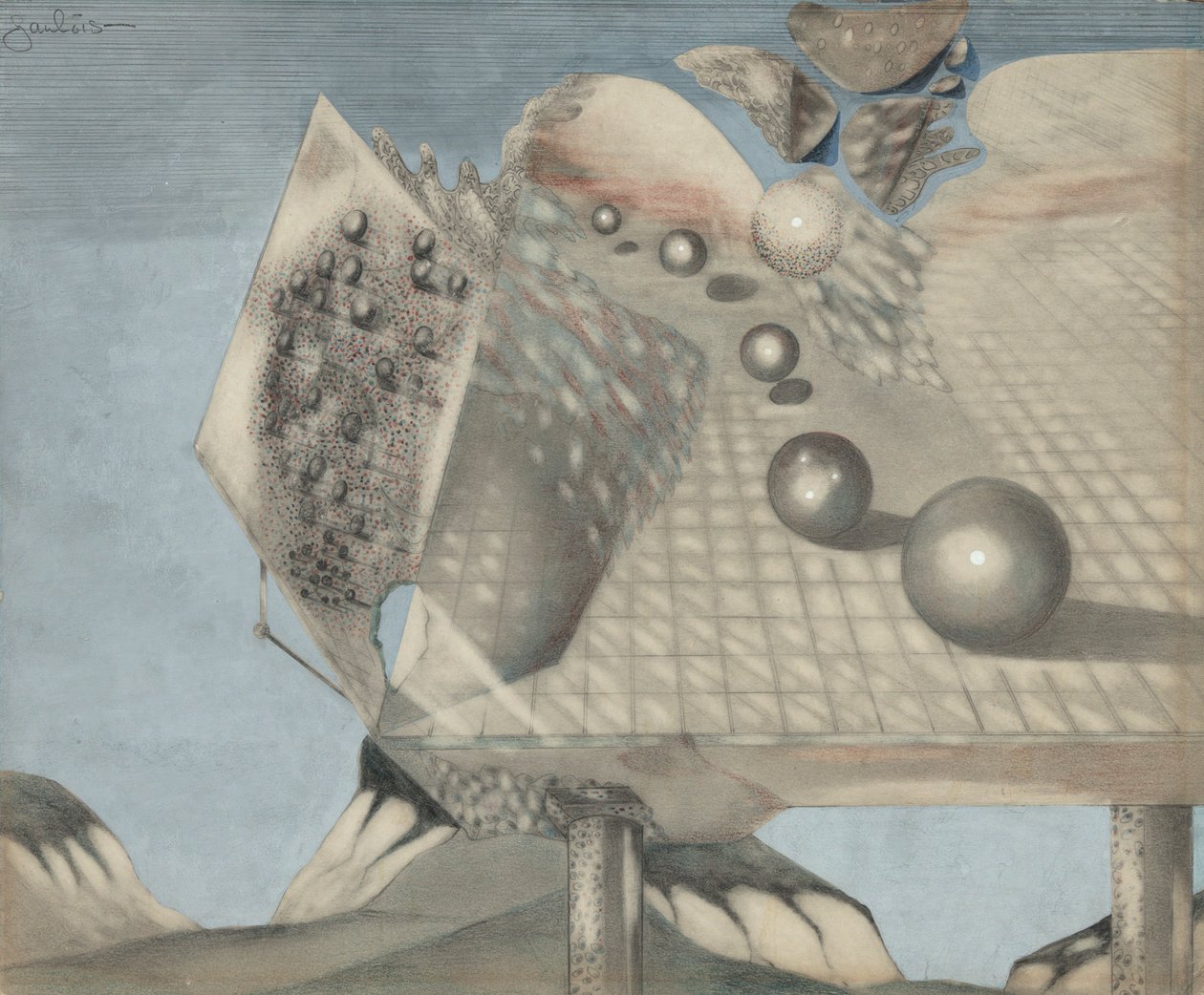 Composition with Spheres, Squares, Pillars, etc. by Paul Gaulois