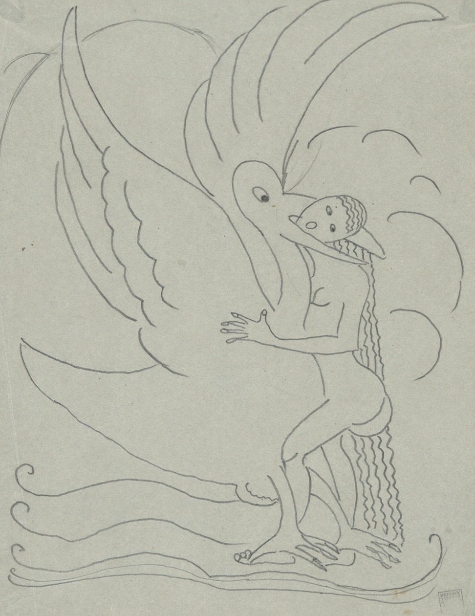 Leda and the Swan by Paul Gaulois