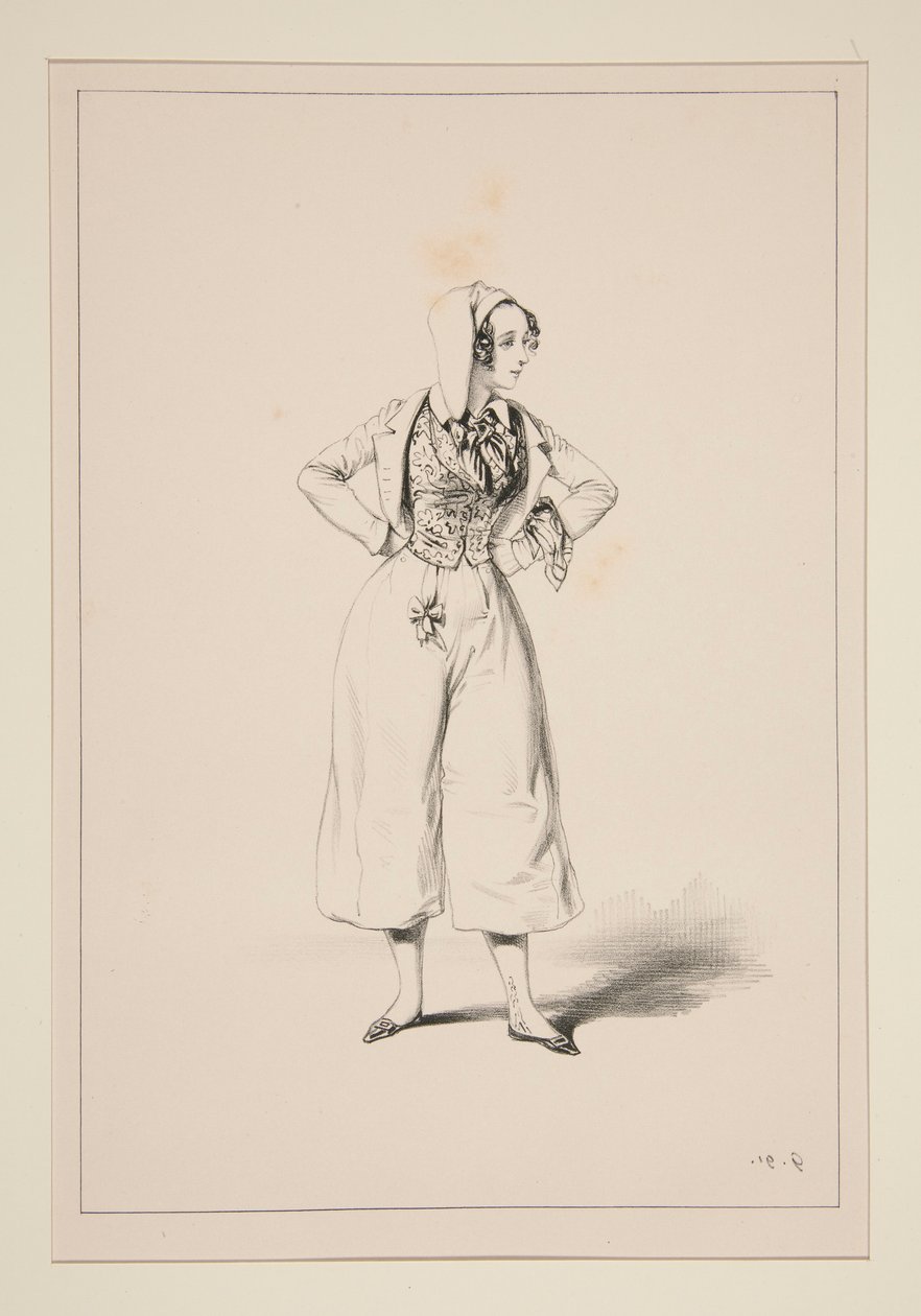 Launderer. Cotton Cap by Paul Gavarni