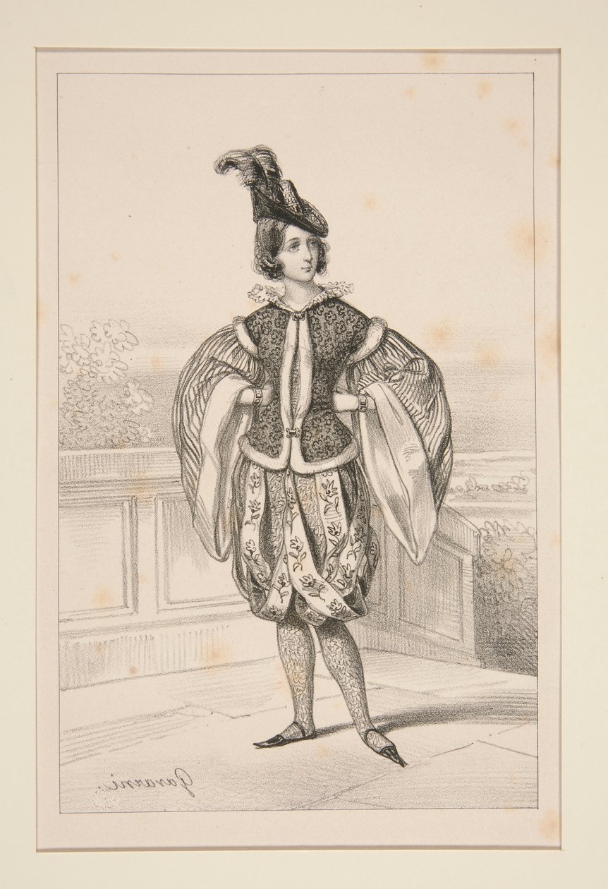 Costume of Mme la Marquise de L. by Paul Gavarni