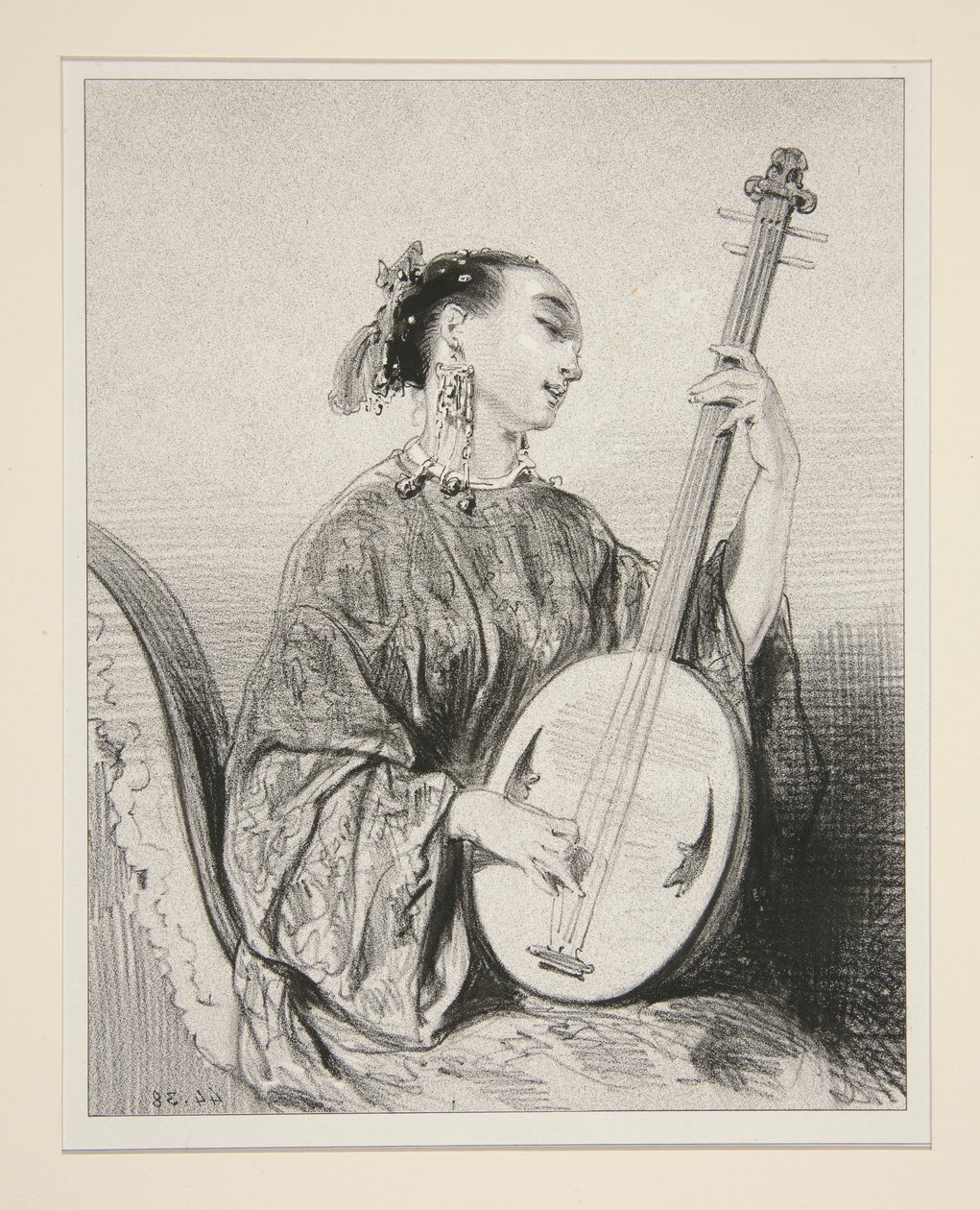 Chinese Singer by Paul Gavarni
