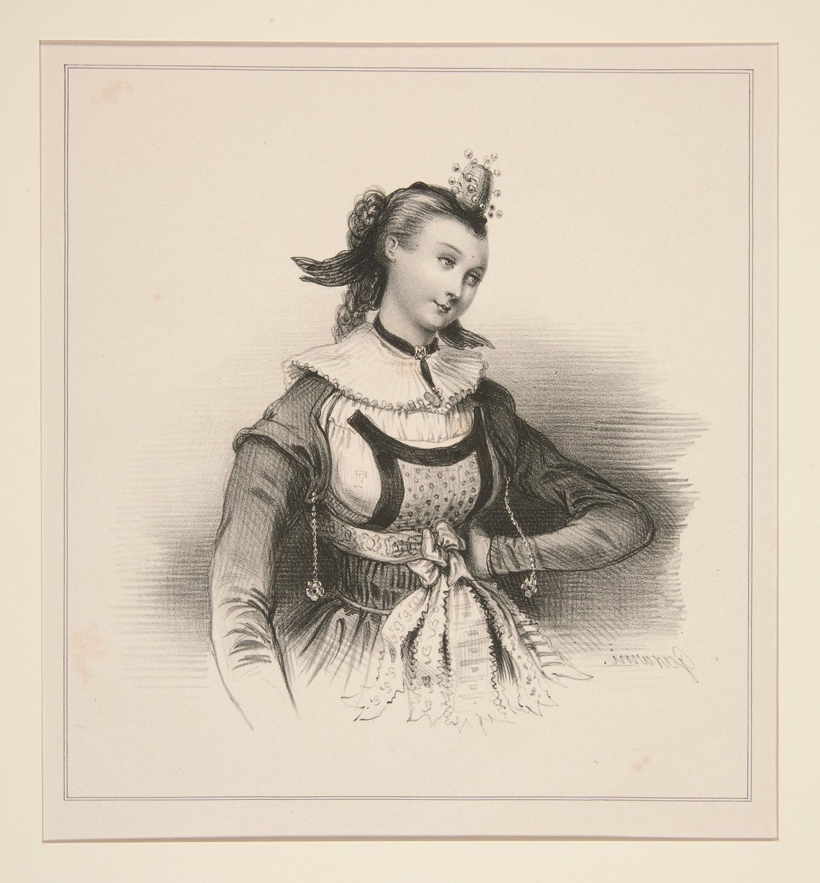Fiancée of Berne by Paul Gavarni