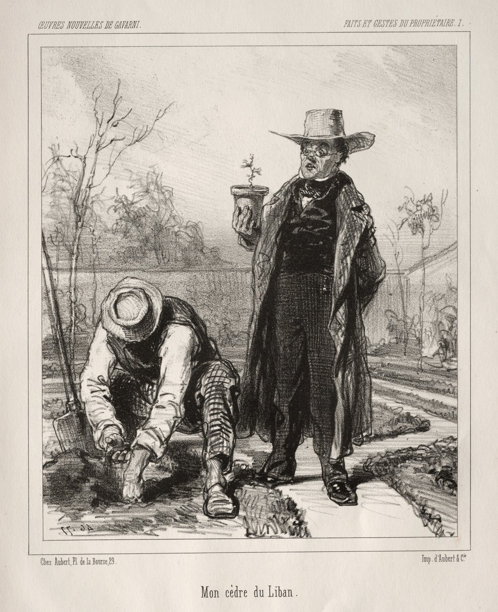 Deeds and Gestures of the Owner by Paul Gavarni