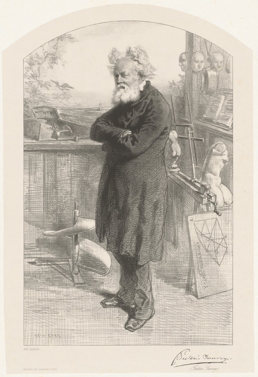 Frédéric Sauvage by Paul Gavarni