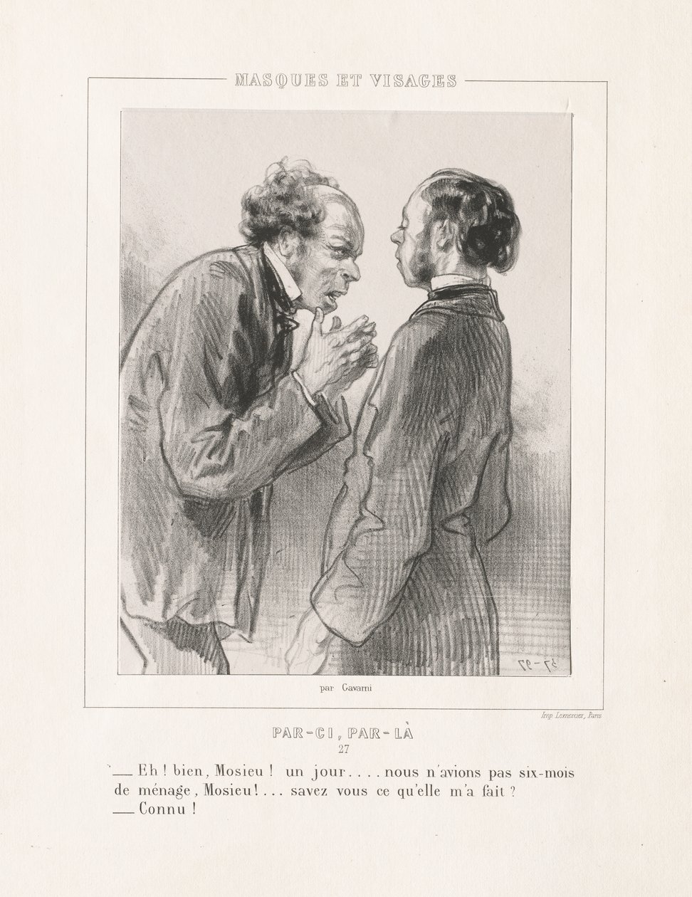 Masques et Visages: Par-ci, Par-la by Paul Gavarni