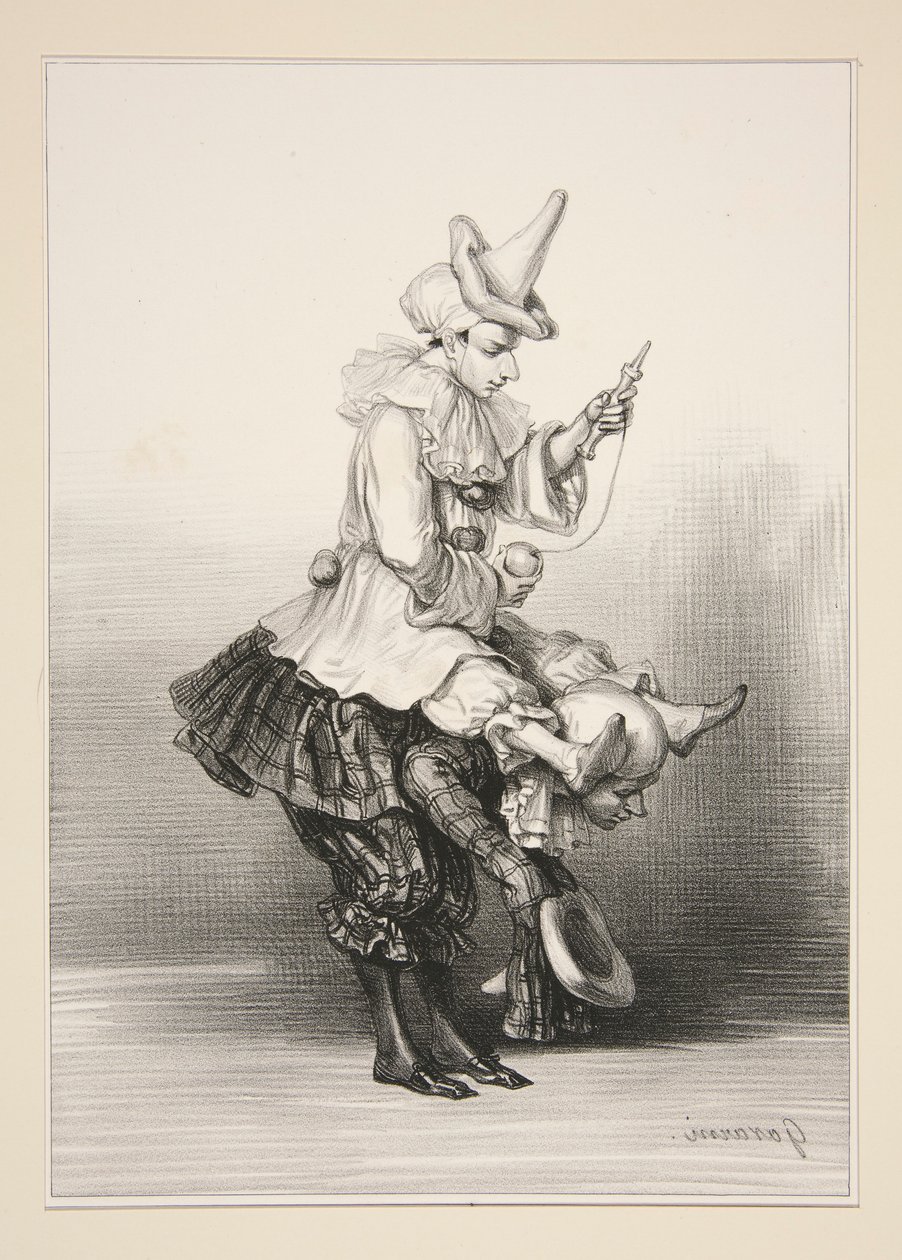 Paillasse and Pierrot by Paul Gavarni