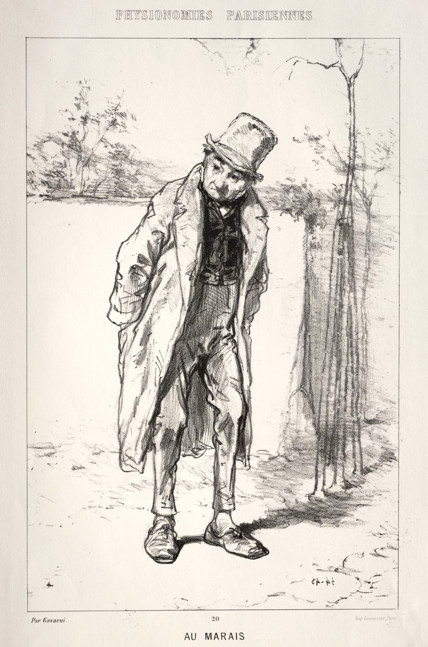 Parisian Physiognomies: In the Marais by Paul Gavarni