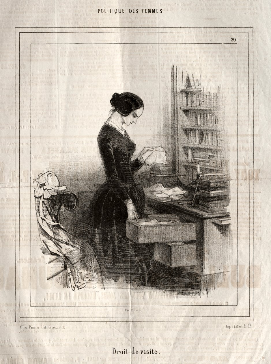 Politique des Femmes: Right of Visit by Paul Gavarni
