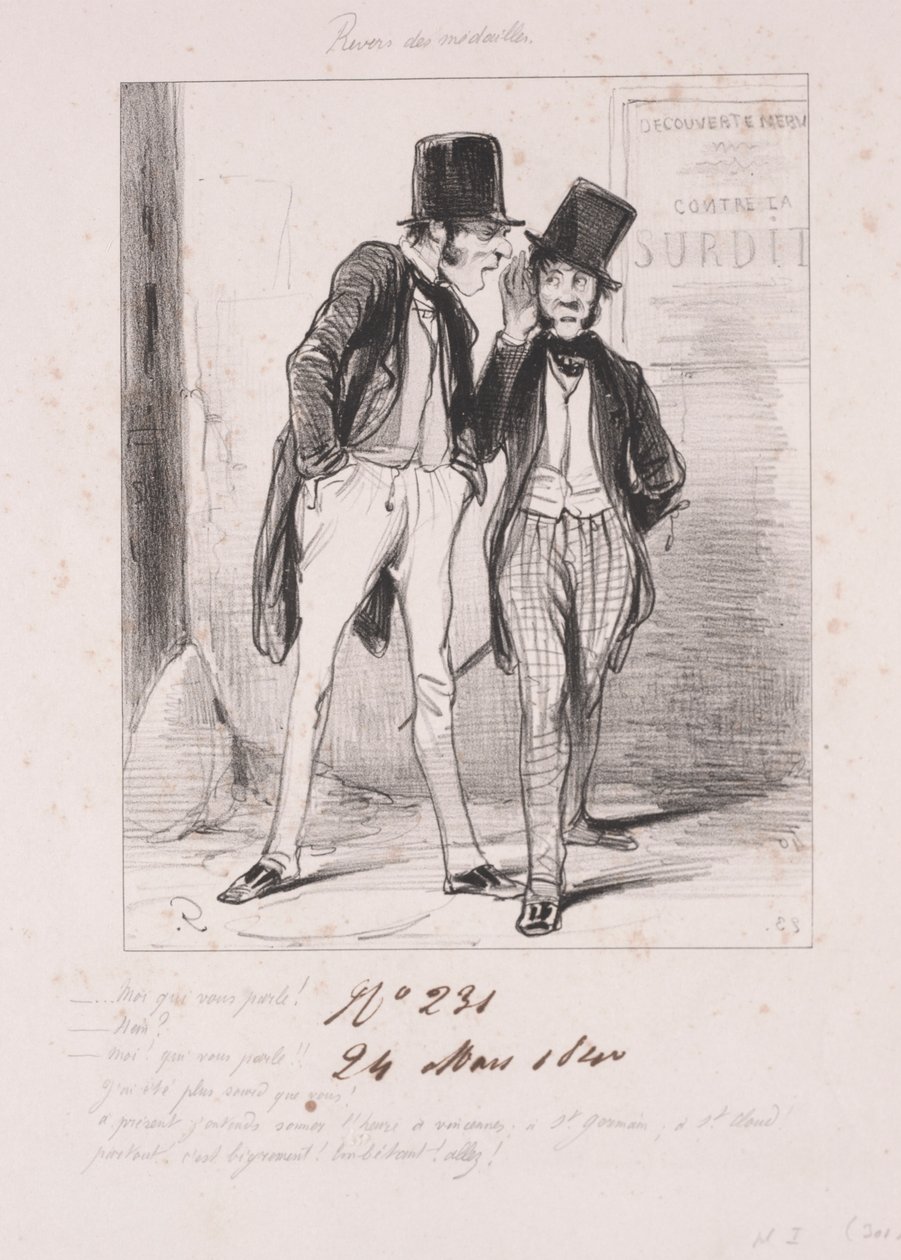 Revers des médailles: Moi qui vous parle by Paul Gavarni