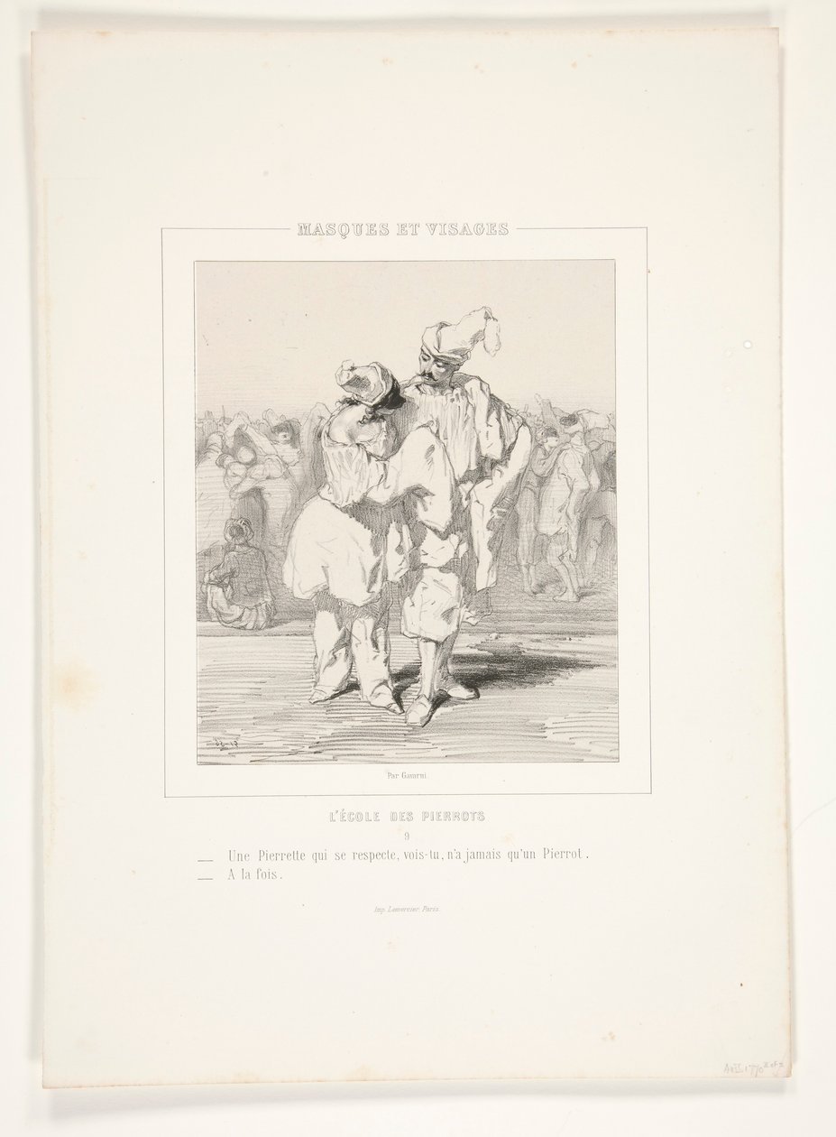 A Respectable Pierrette, You See by Paul Gavarni