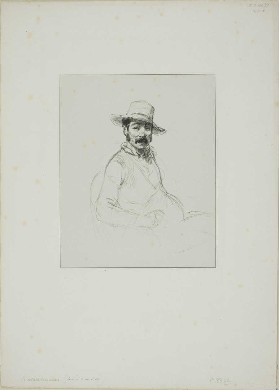 Untitled (The Soldier-Laborer) by Paul Gavarni
