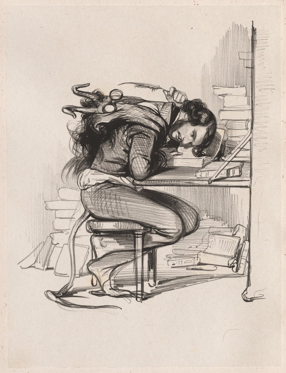 Émile Forgues Old Nick, c1835-1840 by Paul Gavarni