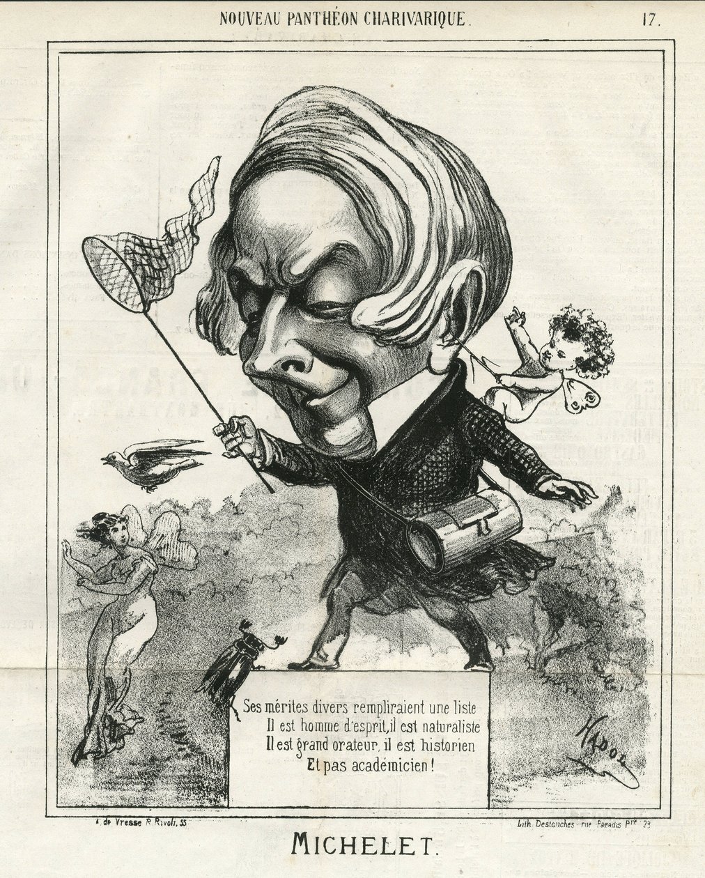 Illustration of Hadol in The Charivari by Paul Hadol