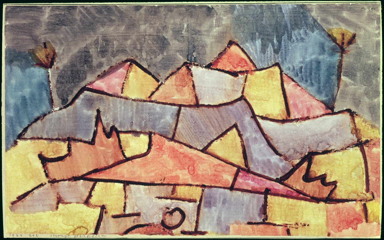 Austere Mountain Shape by Paul Klee