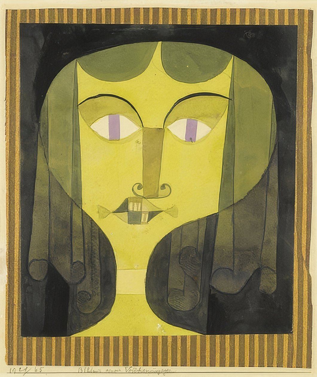 Portrait of a Violet-Eyed Woman. 1921/65 by Paul Klee