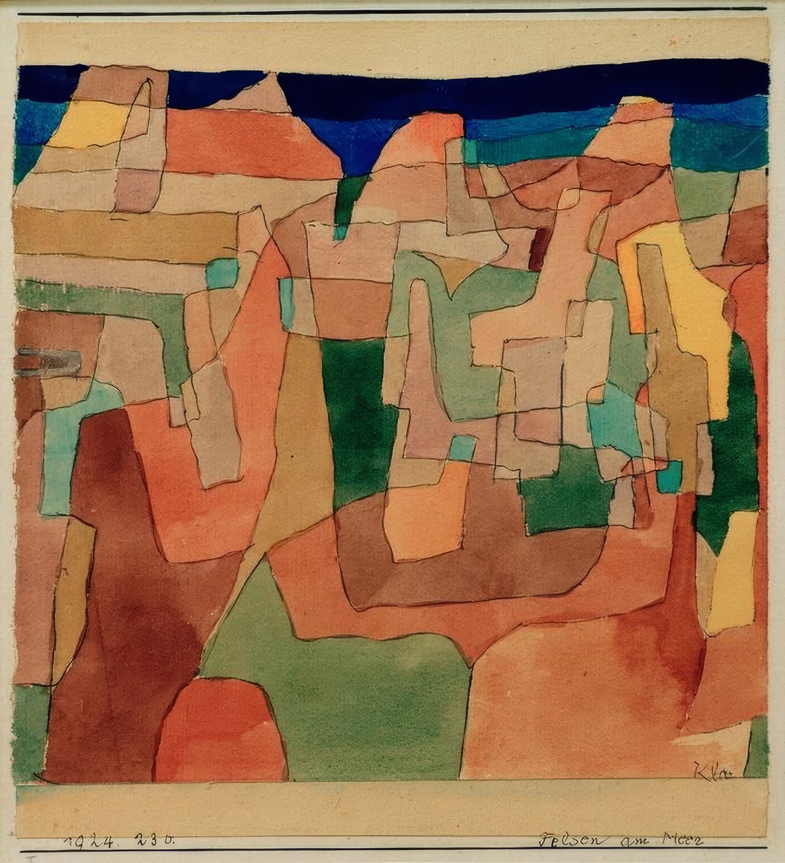Rocks by the Sea by Paul Klee