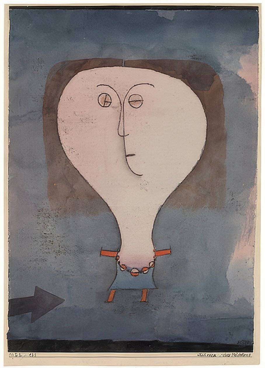 Fright of a Girl. 1922 by Paul Klee
