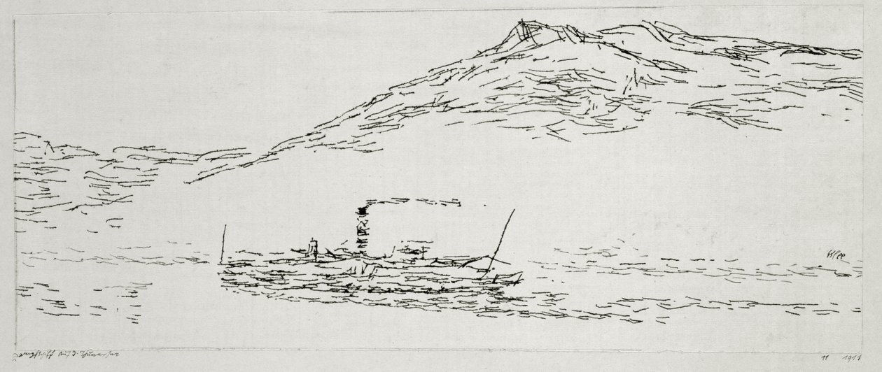 Steamboat on the Thuner Sea by Paul Klee